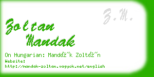 zoltan mandak business card